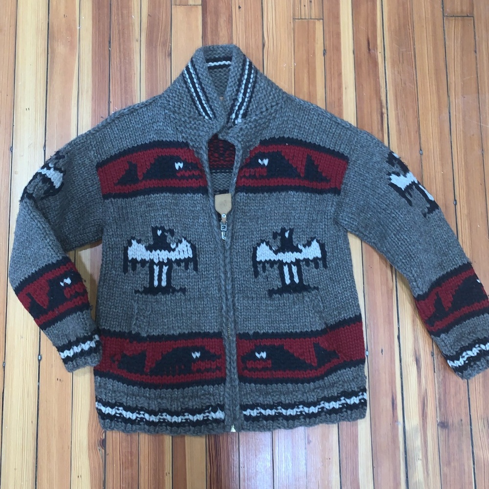 Canadian Sweater company chunky knitted wool cardigan Size SMALL